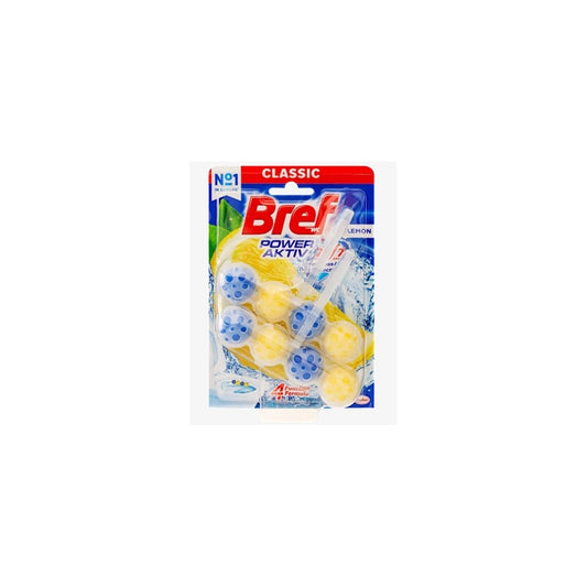WC illatosító 2 x 50 g golyós Power Aktiv Bref Lemon kép