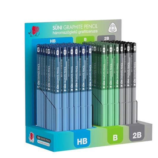 Grafitceruza display ICO Süni háromszög HB,B,2B dark pasztell 184 darabos kép