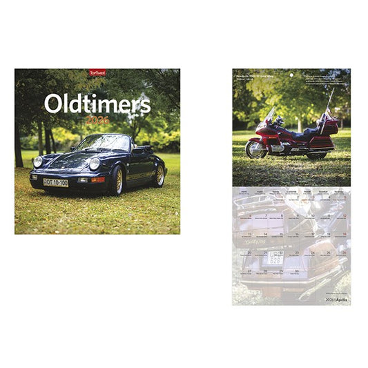 Falinaptár TOPTIMER T098 290x580mm álló Oldtimers 2026. kép