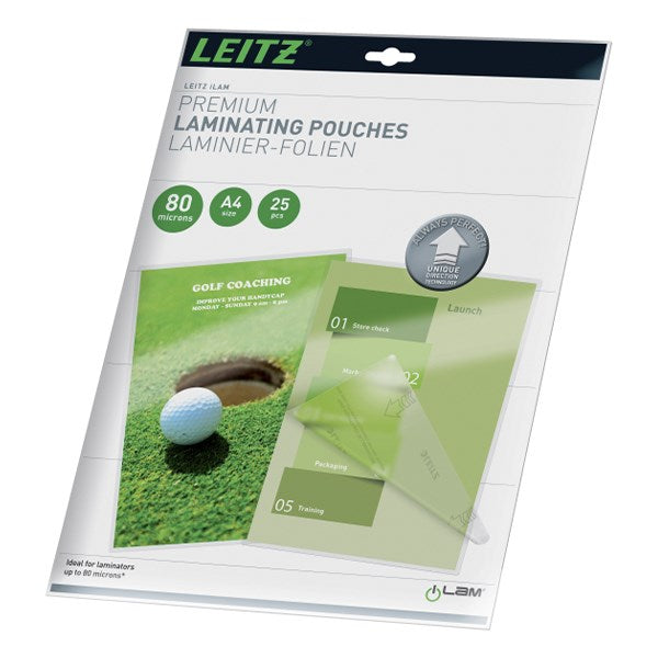 Meleglamináló fólia LEITZ standrard A/4 80 mikronos UDT technológiával 25 darabos kép