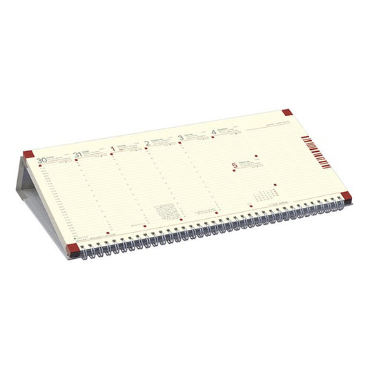 Asztali naptár kép nélküli TOPTIMER C050 fekvő sárga lapos szürke 2026. kép