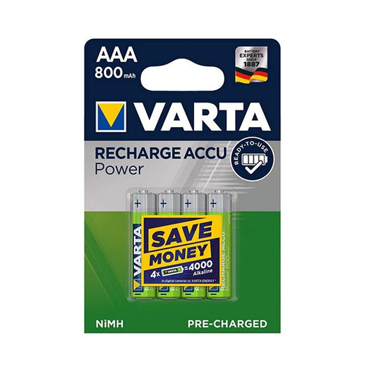 Akkumulátor mikro VARTA Recharge Accu Power AAA 4x800 mAh kép