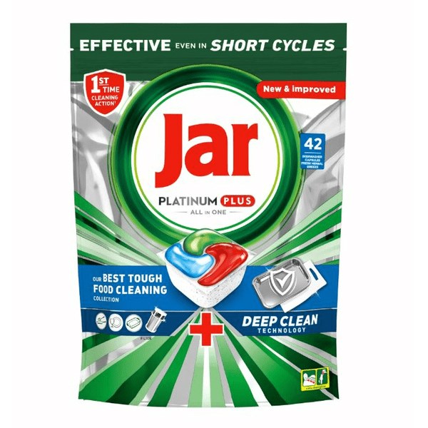 Mosogatógép tabletta JAR Platinum Plus Deep Clean Blue 42 darab/doboz kép