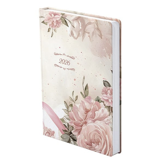 Határidőnapló TOPTIMER Joy J022 B/6 napi fehér lapos Rózsaszín 3D  2026. kép