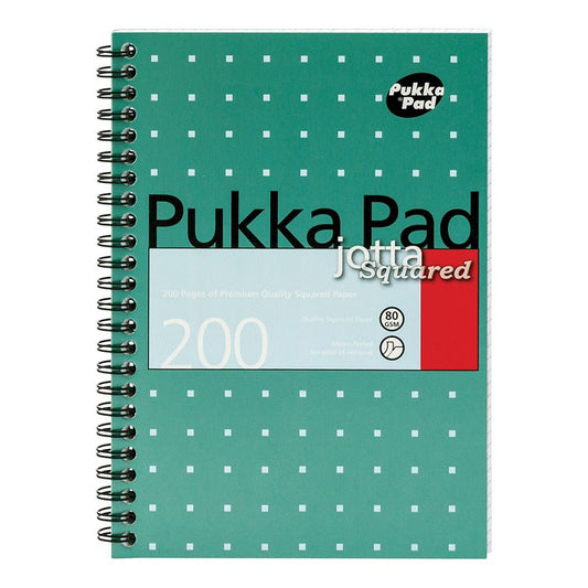 Spirálfüzet kockás PUKKA PAD A/4 100 lapos Metallic világoskék kép
