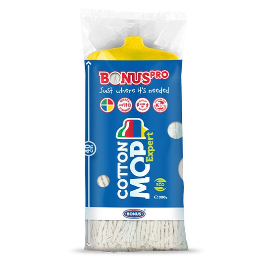 Felmosó pótfej BONUS CottonMop expert HoReCa HACCP 350 g sárga kép