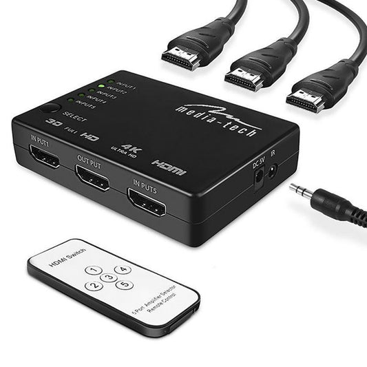 HDMI elosztó MEDIA-TECH MT5207 5 portos HDMI 4K kép