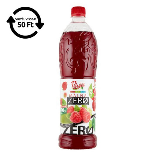 Szörp PÖLÖSKEI Zero málna 1L DRS kép