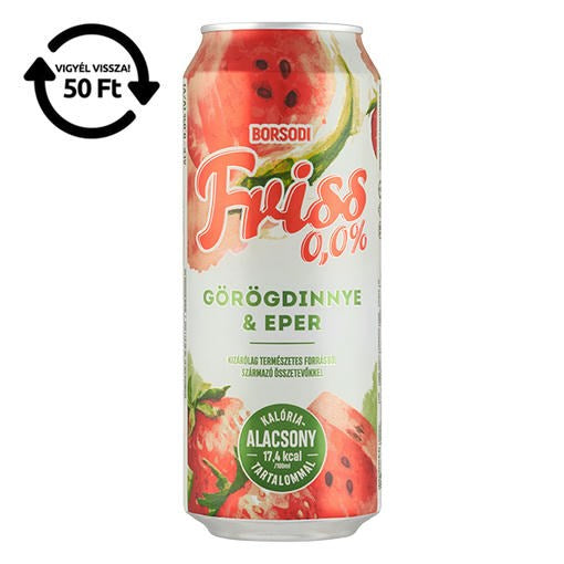 Alkoholmentes sör BORSODI Friss dinnye-eper 0,0% 500 ml DRS kép