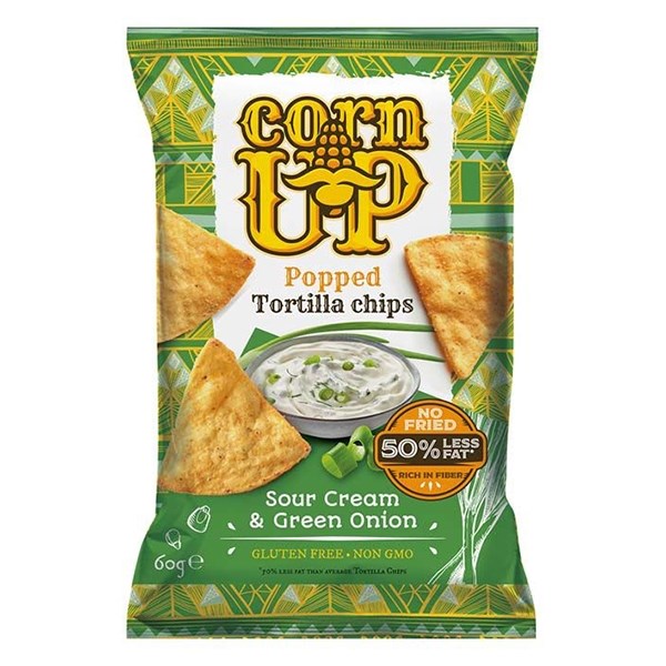 Tortilla chips CORN UP hagymás tejfölös 60 g kép