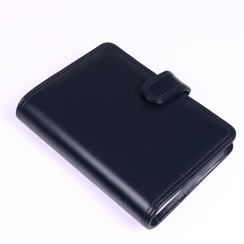 Gyűrűs kalendárium műbőr M méret 135x195 mm  Realsystem kék kép