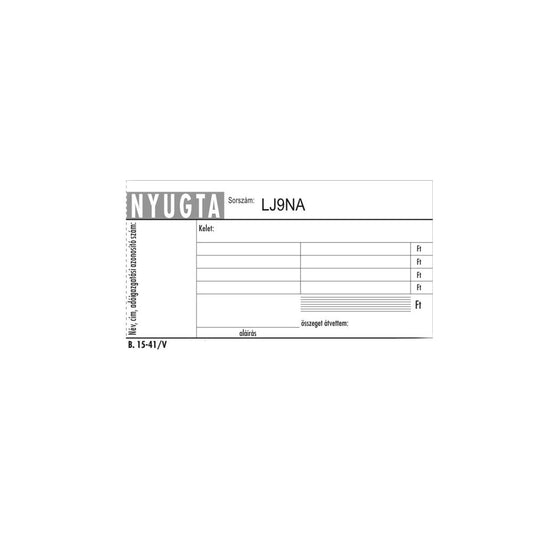 Nyugta négysoros 50x2lapos Navigator 15-41/V/PM kép