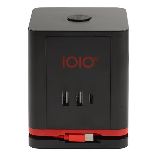 Kábel hosszabbító IOIO 3 aljzat 1,5m, 2xUSB-A, 1xUSB-C fekete kép