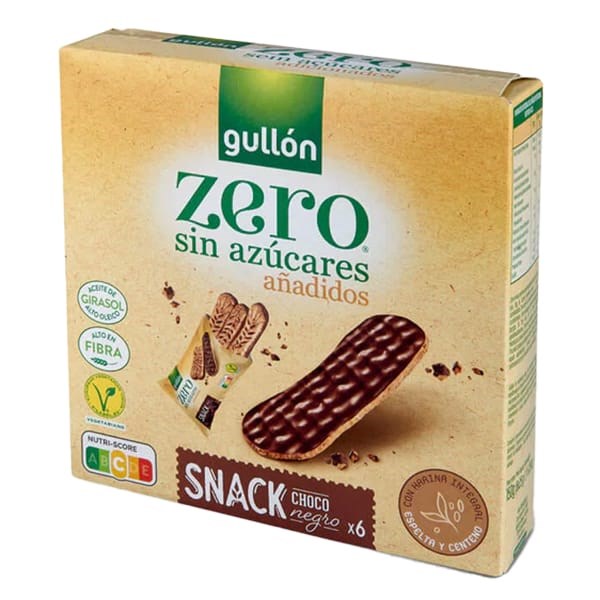 Keksz GULLON Snack Zero étcsokoládés 150 g kép