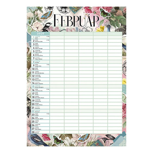 Falinaptár spirálozott LIZZY CARD B/4 álló Anyu tervezője Scrapbook Style 2026. kép