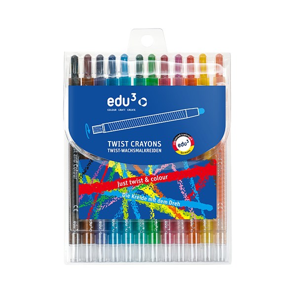 Zsírkréta EDU3 Twix csavaros 12 színű kép