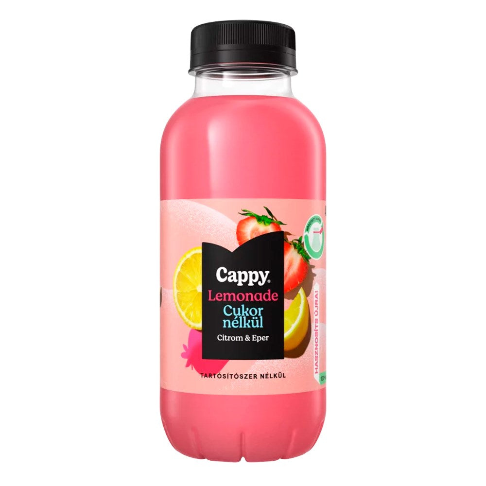 Üdítőital szénsavmentes CAPPY Happy Lemonade zero eper 0,4L DRS kép