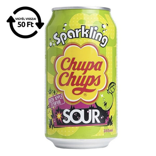 Üdítőital szénsavas CHUPA CHUPS Zöldalma 345 ml DRS kép