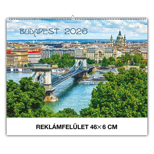 Falinaptár REALSYSTEM 460x320mm fekvő Budapest 2026. kép