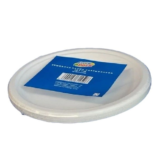 Papírtányér eldobható KOMP cukornád lebomló 22,5 cm natúr 10 darabos kép