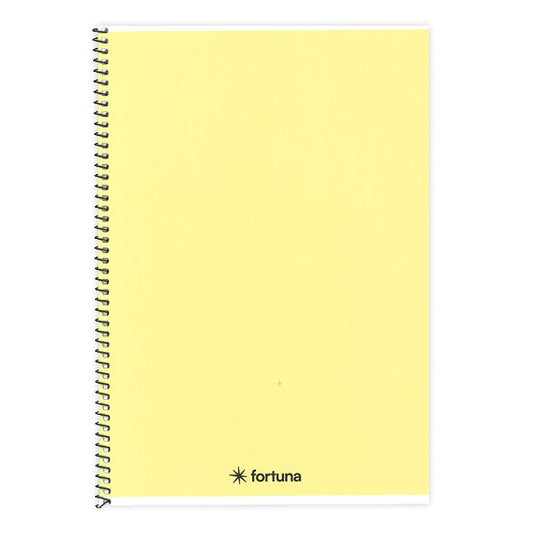 Spirálfüzet vonalas FORTUNA Monocolor A/4 70 lapos pasztell sárga kép