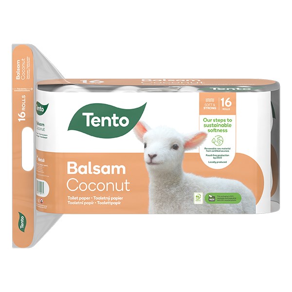 Toalettpapír TENTO Balsam coconut 16 tekercses 3 rétegű kép