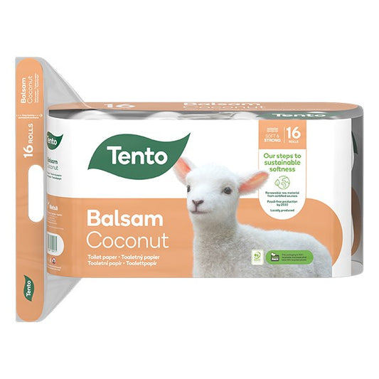 Toalettpapír TENTO Balsam coconut 16 tekercses 3 rétegű kép