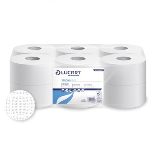 Toalettpapír LUCART Strong Mini 19J 2 rétegű hófehér 130m kép