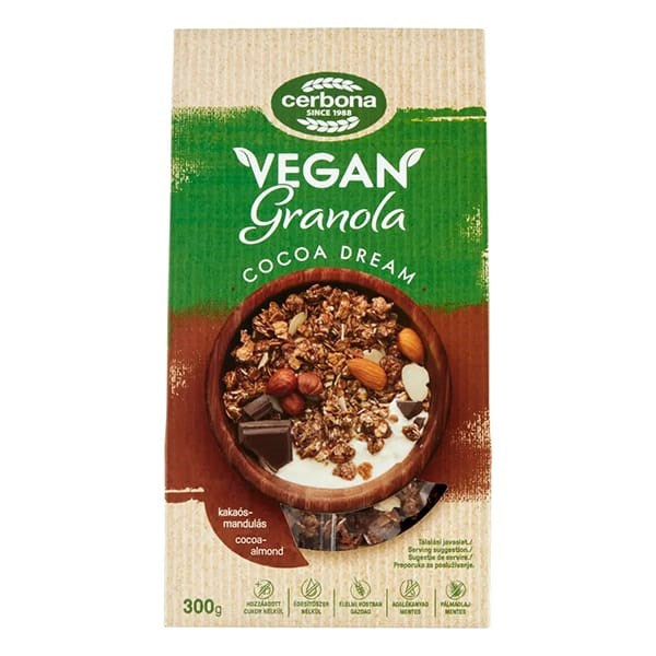Granola CERBONA Vegán kakaós-mandulás 300 g kép