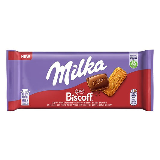Csokoládé táblás MILKA Biscoff 90 g kép