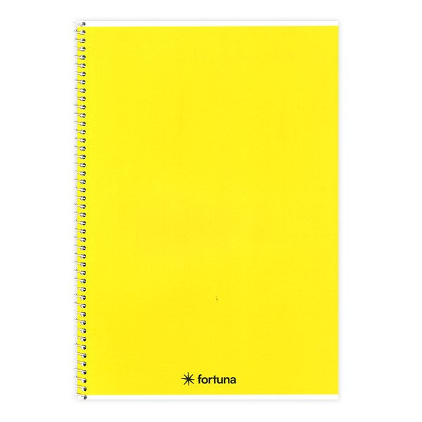 Spirálfüzet vonalas FORTUNA Monocolor A/5 70 lapos sárga kép