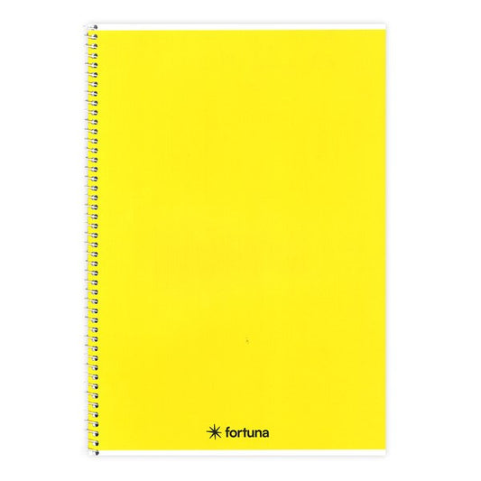 Spirálfüzet vonalas FORTUNA Monocolor A/5 70 lapos sárga kép