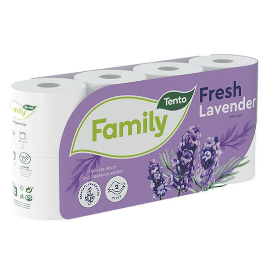 Toalettpapír TENTO Family fresh lavender lila 8 tekercses 2 rétegű kép