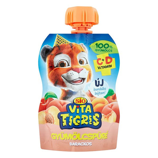 Gyümölcspüré SIÓ Vitatigris Barack 100% 90 g kép