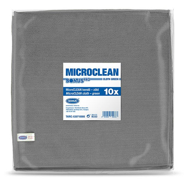 Törlőkendő mikroszálas BONUS microCLEAN HoReCa HACCP 40x40 cm szürke 10 darabos kép
