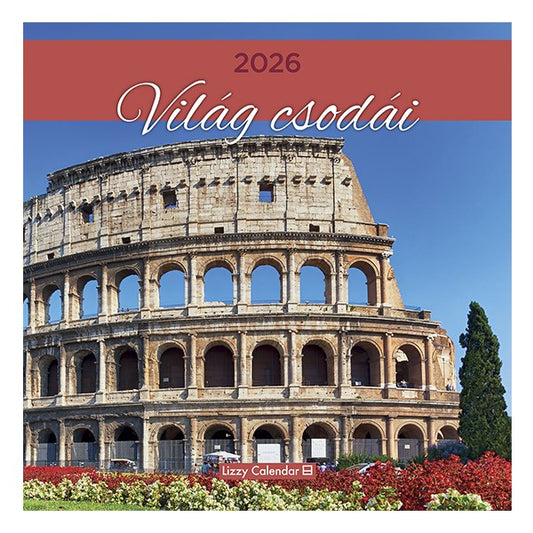 Falinaptár LIZZY CARD 300x600mm álló A világ csodái 2026. kép