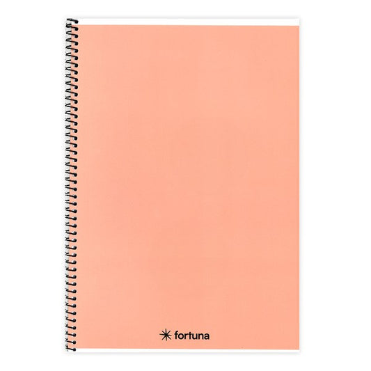 Spirálfüzet vonalas FORTUNA Monocolor A/4 70 lapos pasztell barack kép