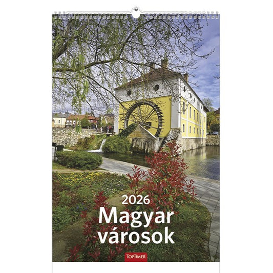 Falinaptár TOPTIMER T094 220x330mm álló Magyar városok 2026. kép