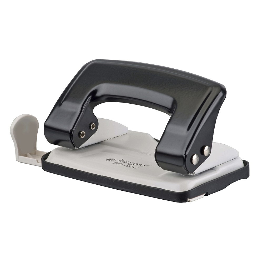 Lyukasztó KANGARO Inspiro DP-480G 2 lyukú fém 12 lap fekete-fehér kép