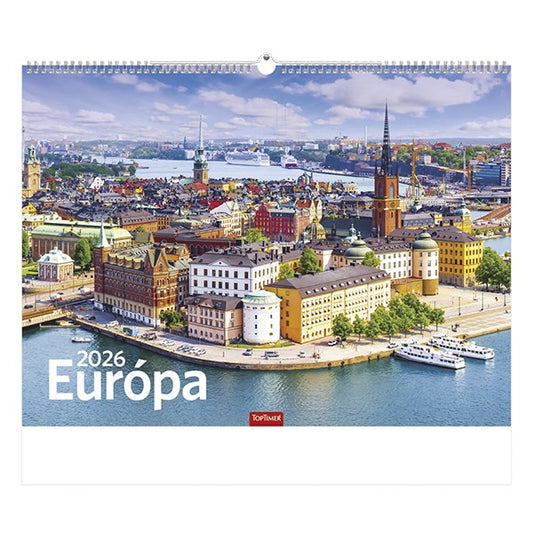 Falinaptár TOPTIMER T093 420x310mm fekvő Európa 2026. kép