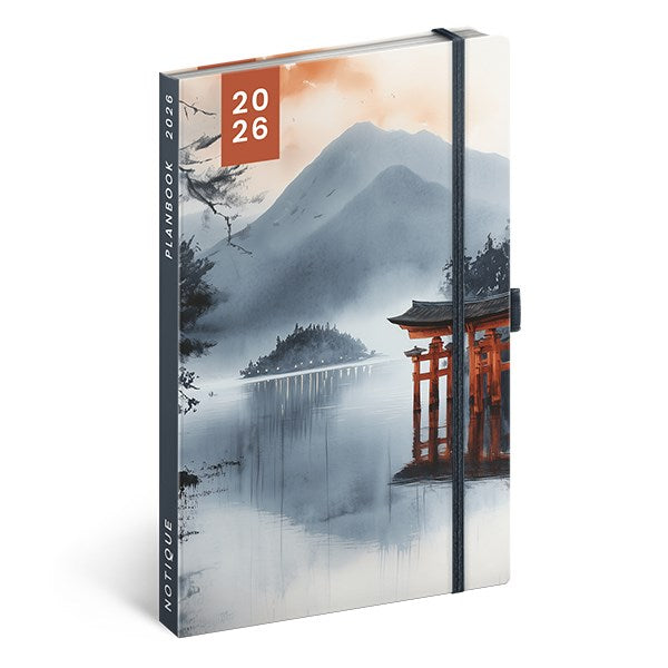 Határidőnapló REALSYSTEM 130x210 mm 2 hét oldalpáronként sárga lapos Japan 2026. kép
