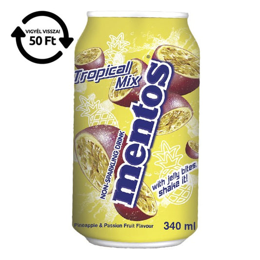Üdítőital szénsavas MENTOS tropical mix 340 ml DRS kép