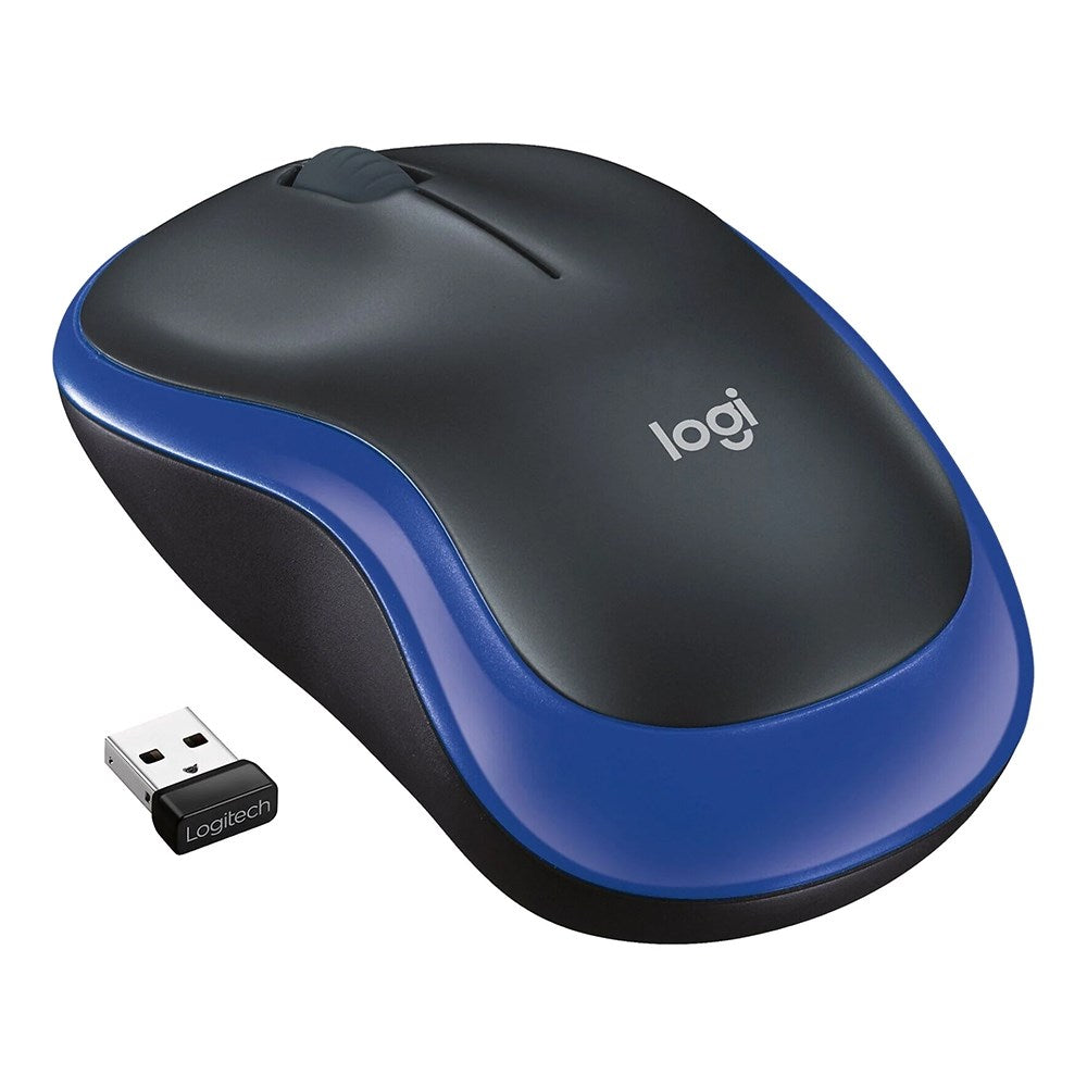 Egér vezeték nélküli LOGITECH M185 2,4 Ghz 1000 DPI kék kép