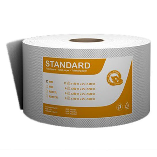 Toalettpapír FORTUNA Standard Jumbo mini 19cm 110m 2 rétegű fehér 12/csom kép