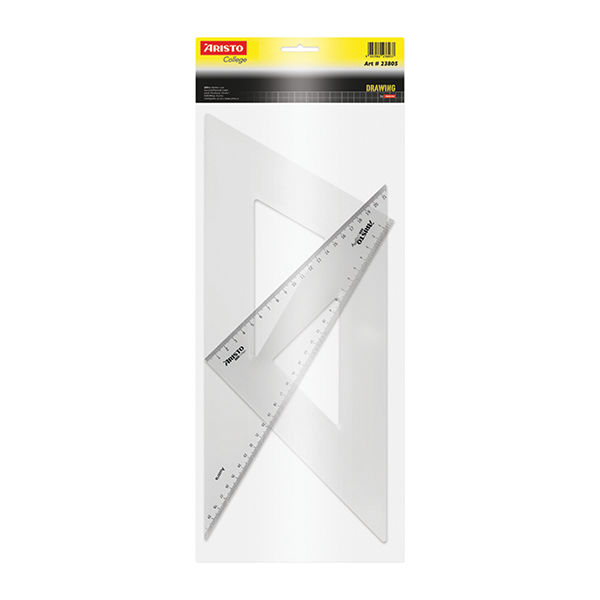 Vonalzókészlet ARISTO Geo College háromszög 2 darabos kép