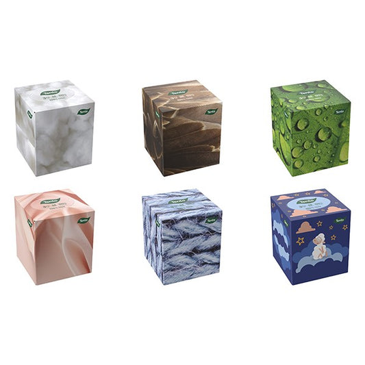 Papírzsebkendő TENTO Cubebox 3 rétegű 58 darabos dobozos kép