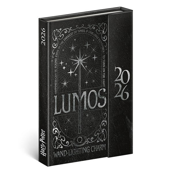 Határidőnapló mágnessel záródó REALSYSTEM 110x160mm heti sárga lapos Harry Potter 2026. kép