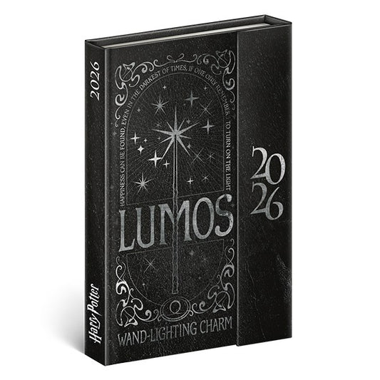 Határidőnapló mágnessel záródó REALSYSTEM 110x160mm heti sárga lapos Harry Potter 2026. kép