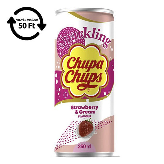 Üdítőital szénsavas CHUPA CHUPS Eperkrém 250 ml kép