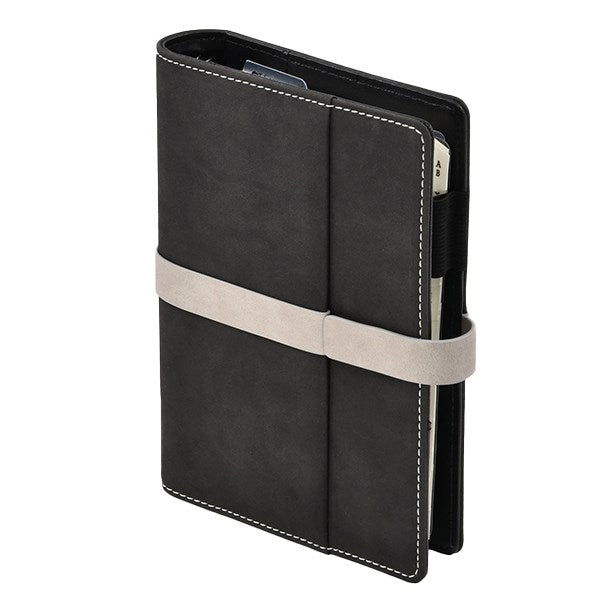 Gyűrűs kalendárium SATURNUS M225 chamois lapos fekete-szürke műbőr 2026. kép